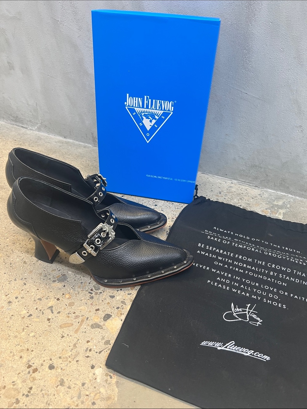 John Fluevog Mary-Jane Western Heels
